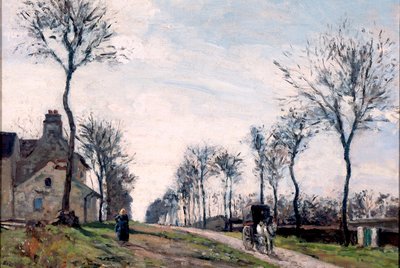 Weg naar Marly door Camille Jacob Pissarro